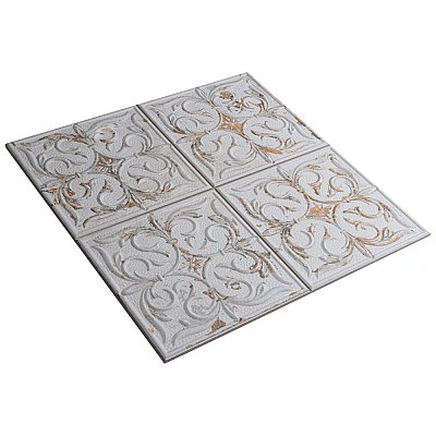 Antigua Lis White 13" x 13" Porcelain Wall Tile - Sold Per Case of 9 - 10.62 Sq. Ft.
