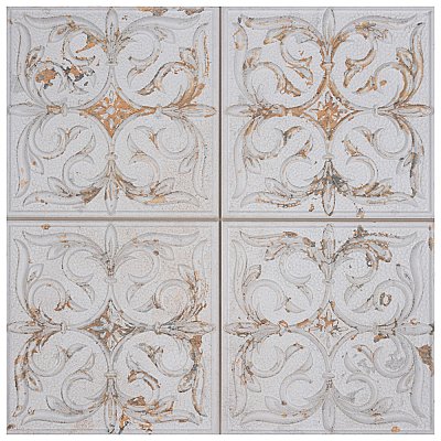 Antigua Lis White 13" x 13" Porcelain Wall Tile - Sold Per Case of 9 - 10.62 Sq. Ft.