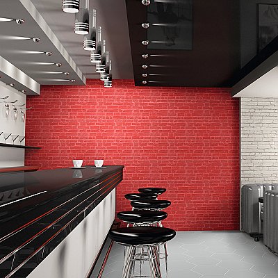 Manhattan Rojo 12-1/4" x 21" Porcelain Wall Tile - 7 Tiles Per Case - 12.6 Sq. Ft.