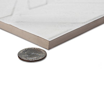 Lumiere Lelue Blanco 11-3/4" x 35-3/8" Ceramic Wall Tile - 4 Tiles Per Case - 11.64 Square Feet