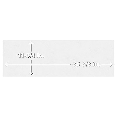 Lumiere Toile Blanco 11-3/4" x 35-3/8" Ceramic Wall Tile - 4 Tiles Per Case - 11.64 Square Feet