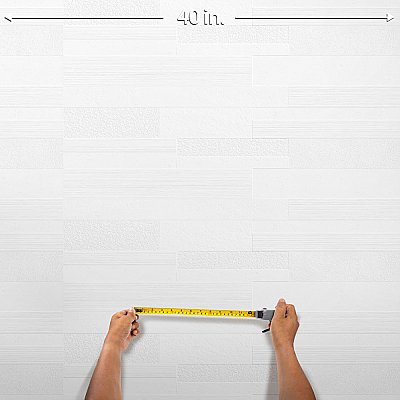 Lumiere Strate Blanco 11-3/4" x 35-3/8" Ceramic Wall Tile - 4 Tiles Per Case - 11.64 Square Feet