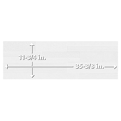 Lumiere Strate Blanco 11-3/4" x 35-3/8" Ceramic Wall Tile - 4 Tiles Per Case - 11.64 Square Feet