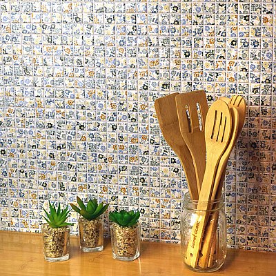 Spring Flower 12" x 12" Porcelain Mosaic Floor & Wall Tile - 10 Tiles Per Case - 10.2 Sq. Ft.