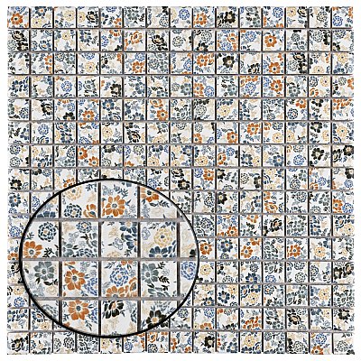 Spring Flower 12" x 12" Porcelain Mosaic Floor & Wall Tile - 10 Tiles Per Case - 10.2 Sq. Ft.