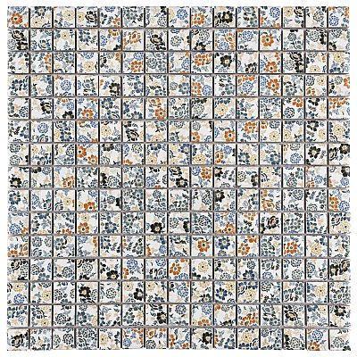 Spring Flower 12" x 12" Porcelain Mosaic Floor & Wall Tile - 10 Tiles Per Case - 10.2 Sq. Ft.