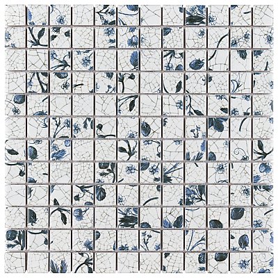 Strawberry Fields 11-5/8" x 11-5/8" Porcelain Mosaic Tile - 10 Tiles Per Case - 9.6 Sq. Ft.