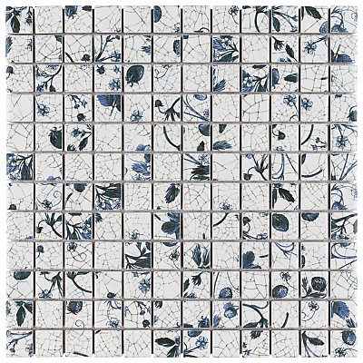 Strawberry Fields 11-5/8" x 11-5/8" Porcelain Mosaic Tile - 10 Tiles Per Case - 9.6 Sq. Ft.