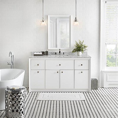 Park Slope 3" x 6" Subway Tile - Glossy White - Sold Per Case of 88 Tile - 11.18 Square Feet
