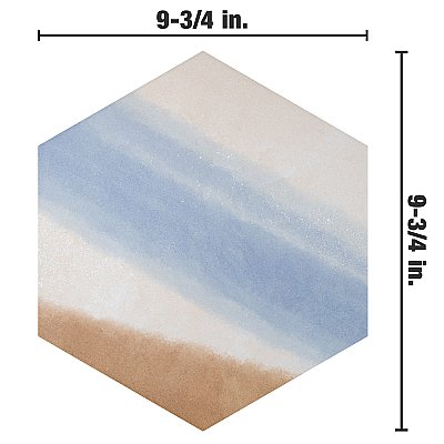 Zahara Hex Deco Mix 8-5/8" x 9-7/8" Porcelain Floor & Wall Tile - 25 Tiles Per Case - 11.5 Sq. Ft.