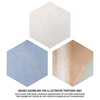 Zahara Hex Deco Mix 8-5/8" x 9-7/8" Porcelain Floor & Wall Tile - 25 Tiles Per Case - 11.5 Sq. Ft.
