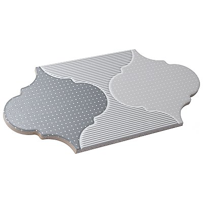 Arpeggio Rondo Provenzal Grey 6-1/4" x 12-3/4" Porcelain Floor & Wall Tile - Sold Per Case of 20 - 8.8 Sq. Ft.