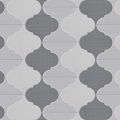 Arpeggio Rondo Provenzal Grey 6-1/4" x 12-3/4" Porcelain Floor & Wall Tile - Sold Per Case of 20 - 8.8 Sq. Ft.