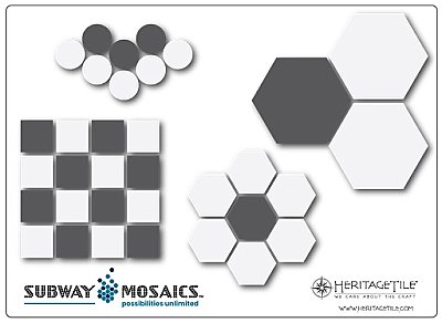 Subway Ceramics Unglazed Porcelain Mosaic Tile - Classic Series Sample Card