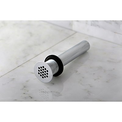 Kingston Brass KB4001 Grid Bathroom Sink Drain without Overflow, 17 Gauge, Polished Chrome