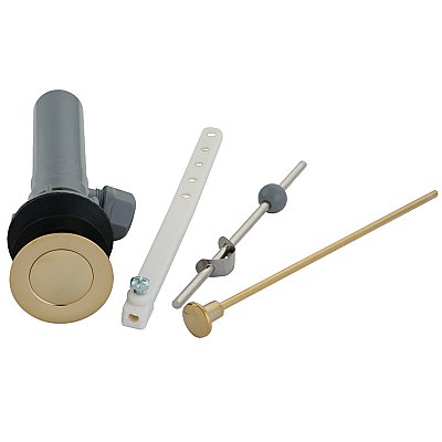 Kingston Brass KBP1002 Plastic Pop-Up Bathroom Sink Drain with Overflow, Polished Brass