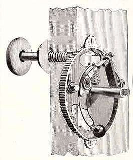 Antique Mercury or Silvered Glass Door Bell Pull - Circa 1870