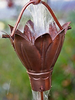 Unfinished Copper Bluebell Cups Rain Chain