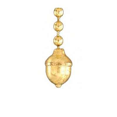 Stamped "Acorn" Pull Chain-Unfinished Brass