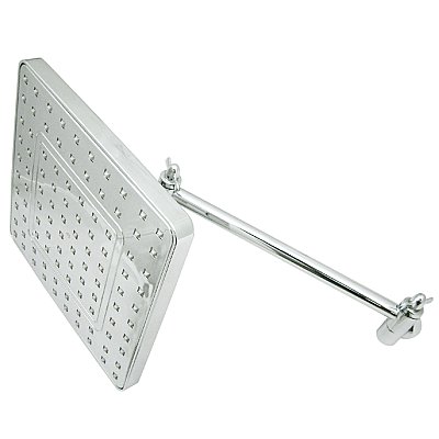 Kingston Brass KX4641K1 Fortress 8" Square Shower Head with 10" Shower Arm - Polished Chrome