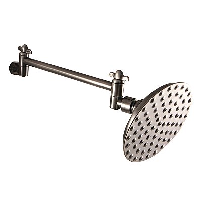 Kingston Brass CK135K4 Victorian 5" Showerhead with High Low Adjustable Arm - Black Stainless