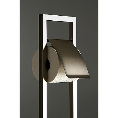 Kingston Brass SCC8348 Pedestal Toilet Paper Holder with Toilet Brush Holder - Brushed Nickel