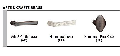 Arts and Crafts Lever Handle Door Hardware Set