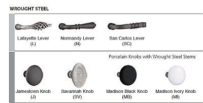 Monolithic with Lafayette Grip Wrought Steel Tubular Entry Door Hardware Set