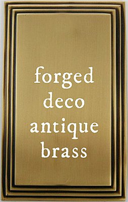 Deco Antique Brass Toggle / GFCI Forged Switchplate