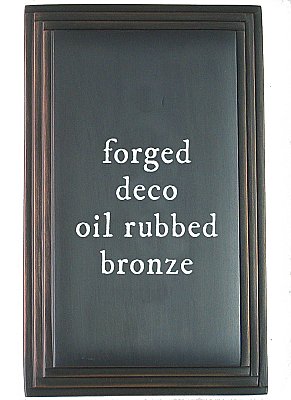 Deco Oil Rubbed Bronze Quad GFCI Forged Switchplate