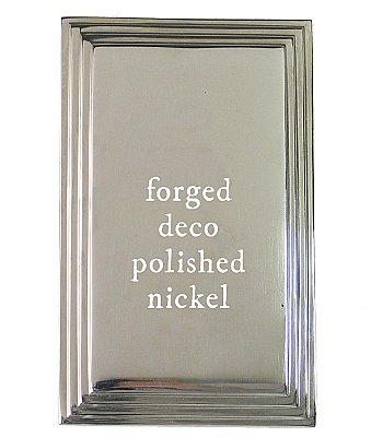 Deco Polished Nickel Double GFCI Forged Switchplate