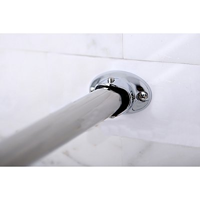 Kingston Brass CC3171 Edenscape 47"-60" Stainless Steel Adjustable Curved Shower Curtain Rod - Polished Chrome