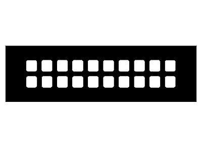 Square Grid Design Heat Grate or Register, 6 Finishes Available, 2-1/4" x 10" Duct Size