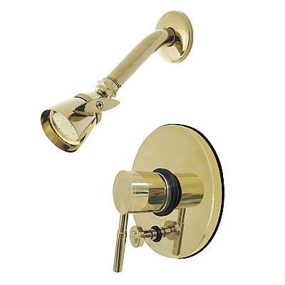 Kingston Brass KB86920DLSO Concord Shower Faucet with Diverter - Polished Brass