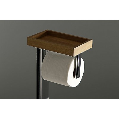 Kingston Brass SCC8501 Edenscape Freestanding Toilet Paper Holder with Storage Shelf - Polished Chrome