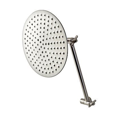 Kingston Brass CK136K8 Victorian Showerhead and High Low Adjustable Arm In Retail Packaging - Brushed Nickel