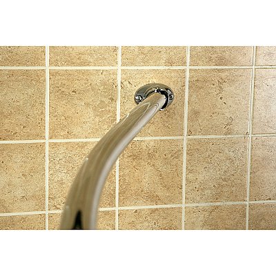 Kingston Brass CC3171 Edenscape 47"-60" Stainless Steel Adjustable Curved Shower Curtain Rod - Polished Chrome