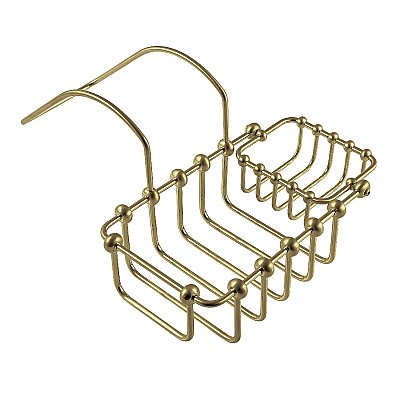 Kingston Brass CC2177 7" Swivel Soap and Sponge Holder, Brushed Brass