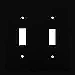 Oil Rubbed Bronze Double Toggle Stamped Switchplate