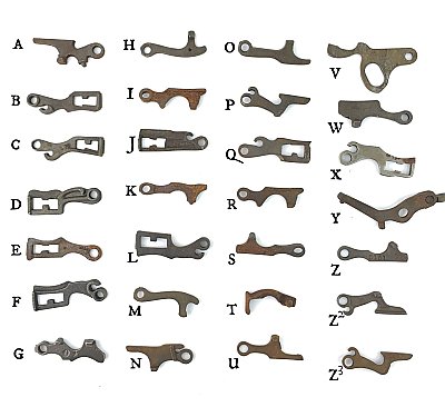Unbranded Antique Mortise Lock Parts - Lever Tumblers, Obstacles
