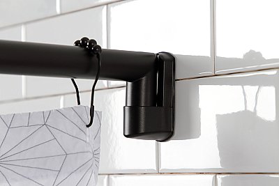 Kingston Brass CC6725 Edenscape 60"-72" Stainless Steel Adjustable Single Curved Shower Curtain Rod - Oil Rubbed Bronze