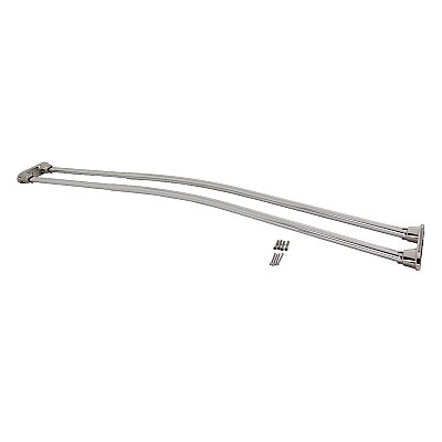 Kingston Brass CCD2176 Edenscape 60"-72" Stainless Steel Adjustable Double Curved Shower Curtain Rod - Polished Nickel