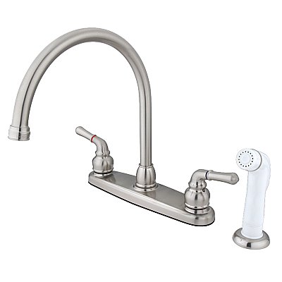 Kingston Brass KB798 Magellan 8-Inch Centerset Kitchen Faucet, Brushed Nickel