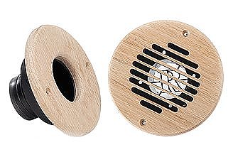 Unfinished Red Oak High Velocity HVAC Outlet or Grille - 5" Diameter