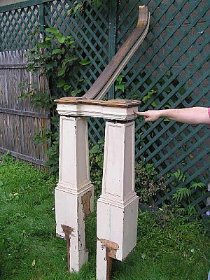 Gorgeous Carved Antique Oak Railing