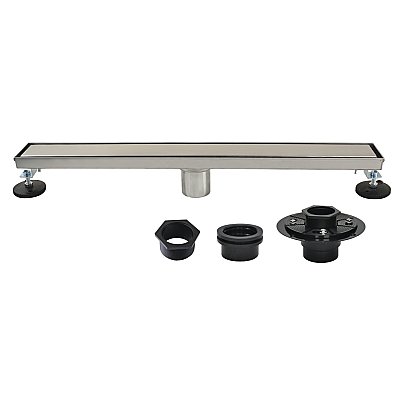 Kingston Brass BSFK2428 Watercourse 24" Linear Shower Drain with Flange, Brushed Nickel