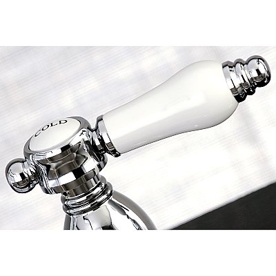 Kingston Brass KB1791BPLBS Bel-Air Widespread Kitchen Faucet with Brass Sprayer - Polished Chrome