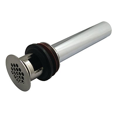 Kingston Brass KB5008 Grid Bathroom Sink Drain with Overflow, 17 Gauge, Brushed Nickel