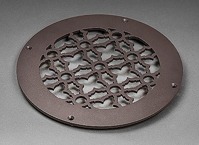 Steel Scroll Design Round Register or Heat Grate - 10" Diameter Duct Size