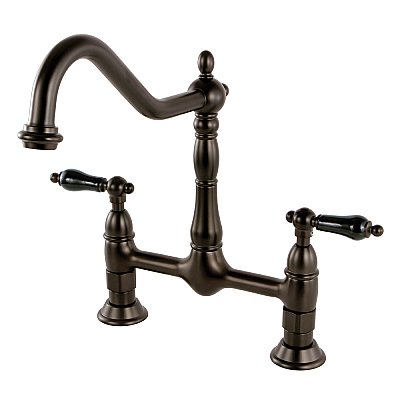 Kingston Brass KS1175PKL Duchess Bridge Kitchen Faucet, Oil Rubbed Bronze